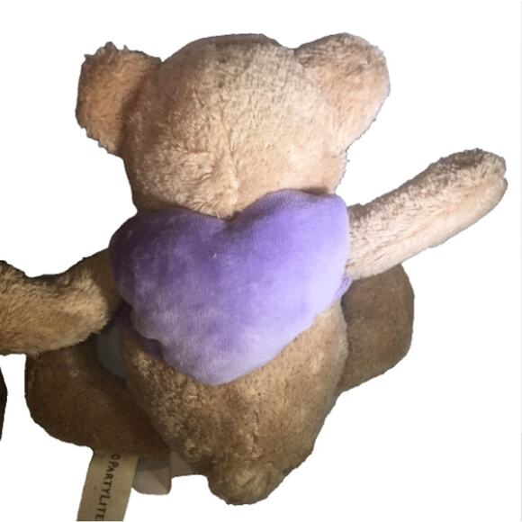 Partylite Peaceful Explorer Bear with Lavender Heart Backpack - NEW in box - Picture 3 of 5